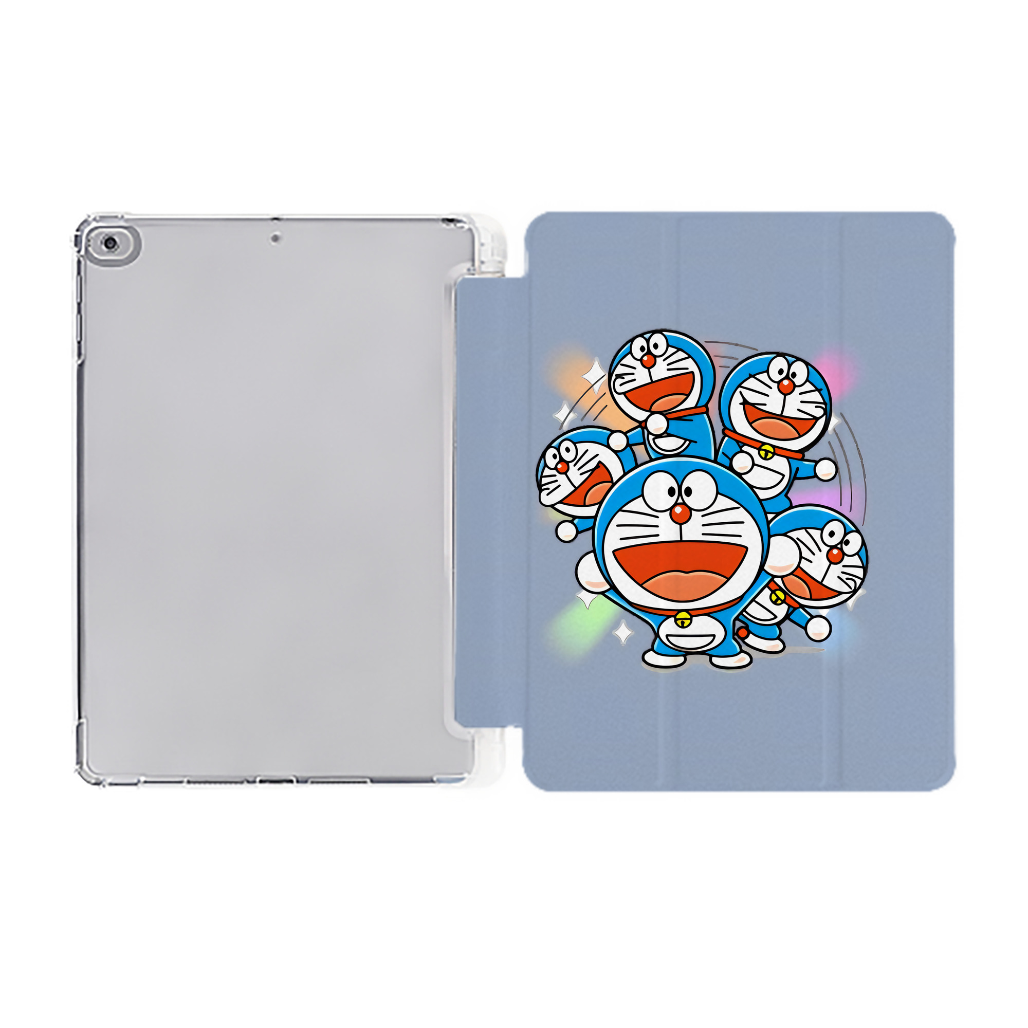 （画像用） ドラえもん Doraemon IPad ケース ペン収納付き 三つ折りスタンド PUレザー×シリコン 対応機種9.5/10.5/10.9インチ